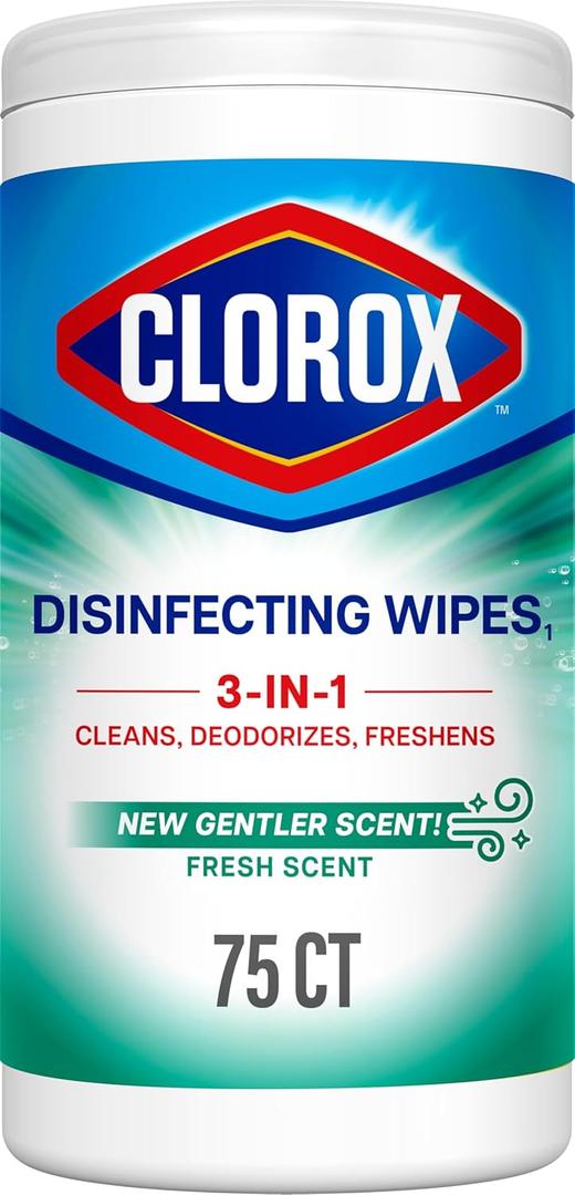 Clorox Disinfecting Cleaning Wipes, Bleach Free, Fresh Scent, 75 Count 