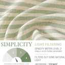 Vangao Christmas Kitchen Valance Linen Stripe Short Curtains Farmhouse Country Rustic Tickingstripe Light Filtering Rod Pocket Window Topper Treatments 16 Inch 1 Panel Green on Beige