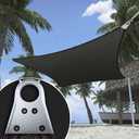 ShadeMart Heavy Duty 18' x 20' Black Sun Shade Rectangle Shade Sail, Super Ring Canopy Awning Shades for Patio Carport Yard UV Blockage Commercial Grade 260 GSM, We Custom Size