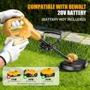 Cordless Weed Wacker for Dewalt 20V Battery,600W Brushless Motor,5800RPM String Trimmer Electric Weed Eater with Dual Safty Design, for Yard and Bush Trimming(No Battery)