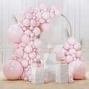 PartyWoo Pale Pink Balloons 140pcs Different Sizes of 18 12 10 5 Inch Light Pastel Baby Pink Balloon Arch Kit for Engagement Bachelorette Baby Shower Easter Birthday Party Decorations Pink-Q01. Pack of 2