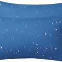 Phantoscope Pack of 2 Premium Dual Usage Outdoor Pillow Inserts, Waterproof Throw Pillows No Cover Needed, Colorful Decorative Couch Sham Cushion Stuffer Patio Couch Tent, Blue 12 x 20 Inches
