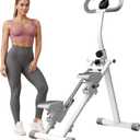 Stair Stepper for Home Vertical Climber, Foldable Full Body Exercise Aerobic Climbing Machines, Mountaineering Fitness Equipment with Adjustable Handles (White)