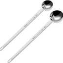 2Pcs 1 Tablespoon 2 Tablespoon Coffee Scoop Stainless Steel Long Handle Measuring Spoon 1 tbsp 2 tbsp Measuring spoon 15 ml 30 ml Coffee Scoop for Ground Coffee