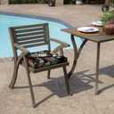 Arden Indoor/Outdoor Seat Or Rocking Chair Cushion, 19 x 18, Water Repellent, Rain Proof, Fade Resistant Cushion for Rocking Or Dining Chairs Simone Black Tropical