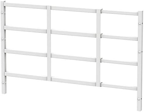 Fixed Window Safety Guard 19”x 38” Adjustable Width Prevents Accidental Falls, Non-Egress, Tamper Resistant Screws Included, White, 2 Pack