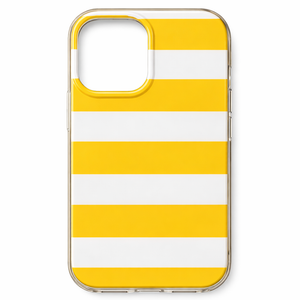 Compatible with iPhone 15 Case, Cute Fashion Aesthetic Striped Pattern Cover for Women, Shockproof Soft TPU and Hard PC Protective Phone Case for iPhone 15 6.1"- Yellow Stripe