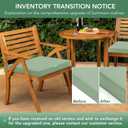 3 x Outdoor Chair Cushions Set of 6: Waterproof & Fade Resistant Seat Cushion for Patio Furniture - 18.5 x 16 x 2 Inch Chair Pads with Ties and Hidden Zipper - Patio Chair Cushion Replacement, Sage Green