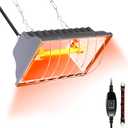 Chicken Heater 250W,Brooder Heating Lamp for Chicks Coop,Brooder Heater Warmer Lamp w/ 2Pcs Infrared Heat Bulbs,2 Adjustable Temp(250/175w) & Hight for Poultry Coop, Small Pets Indoor Warmer