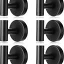 Shimeyao 6 Pack Suction Cup Hooks for Shower 15lbs Heavy Duty Stainless Steel Towel Hooks No Drill Waterproof Rustproof Hanger for Bathroom Kitchen Wall Loofah Robes (Hanging Hook,Matte Black)