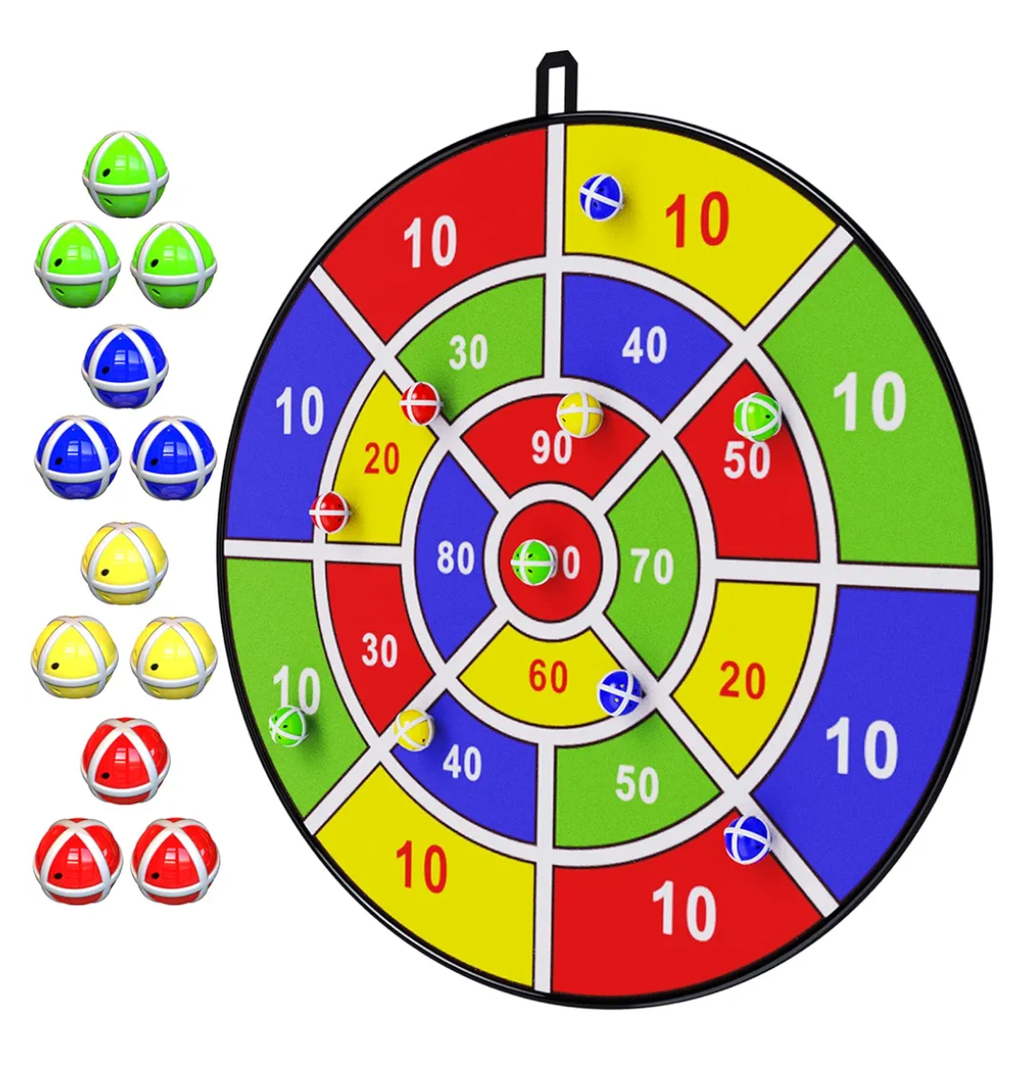 BooTaa 29" Large Dart Board for Kids, Kids Dart Board with Sticky Balls, Boys Toys, Indoor/Sport Outdoor Fun Party Play Game Toys, Birthday Gifts for 3 4 5 6 7 8 9 10 11 12 Year Old Boys Girls