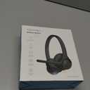 TECKNET Wireless Headset, Bluetooth Headset with AI Noise Cancelling Microphone - Rechargeable Bluetooth V5.2 Headphones, 50H Playtime & Mic Mute, On Ear Headphones for Trucker/Remote Work/Call Center (Deep Black)