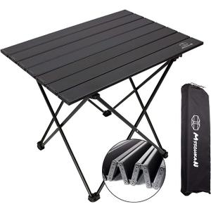 MSSOHKAN Camping Table Folding Portable Camp Side Table Aluminum Lightweight Carry Bag Beach Outdoor Hiking Picnics BBQ Cooking Dining Kitchen