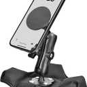 VAUBORTTI Magnetic Phone Holder for Desk&Car Dash,Aluminum Arm, Non-Slip Beanbag Base, 360 Rotation at 3 Points, Compatible with MagSafe iPhone 12-16 Series, Fits RAM B Size 1" Ball