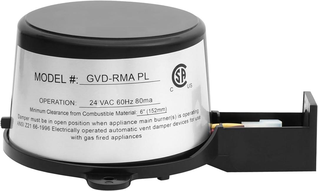 GVD RMA PL Vent Damper Motor, 46491600 Boiler Damper Motor Compatible with Field Controls, 381-800-476 GMA-PL Vent Damper Motor Replaces GVD-6GVD-5 Model Dampers