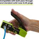 trueCABLE Crimp Tool for Pass Through RJ45 All-in-One Ethernet Tool: Crimp, Cut, Score - Works with Cat5e, Cat6, Cat6A Shielded and Unshielded Connectors