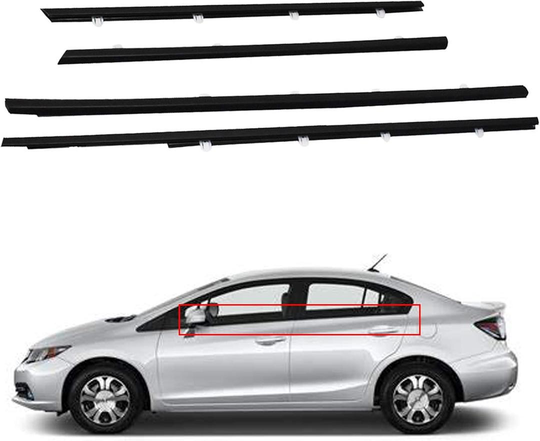 Weatherstrip Window Moulding Trim Seal Belt Replacement for 2012-2015 Civic