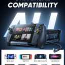 LISEN 10-IN-1 Docking Station for Steam Deck OLED&ROG Ally X&Legion Go, Dual Cooling Fan 5 USB Ports and 4K@60Hz, 100W Charging Port Support ROG Ally 30W Mode, Gigabit Ethernet Fit for Steam Deck OLED