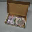 Temlum 6 Pcs Diamond Painting Coasters with Holder, Abstract Plants Coasters Diamond Art Kits for Beginners, Adults Small Diamond Painting Kit Art Craft Supplies