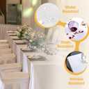 BRILLMAX 8 Pack White Tablecloths 60 x 126 Inch for 8ft Rectangle Tables - 150 GSM Polyester Fabric, 15" Standard Drop, Water, Stain & Wrinkle Resistant Cloth Cover for Wedding Banquet Dining Buffet