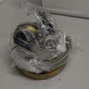 AUTELO 2 Pack Gold Pendant Lights, Glass Pendant Lights Kitchen Island with Clear Drum Glass, Industrial Pendant Ceiling Lights with Adjustable Rods for Kitchen Dining Room Bar, H9385 BG-R-2PK