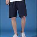 2 x Men's Quick Dry Workout Shorts with Zip Pockets for Athletic Gym Running Hiking Shorts (Black)