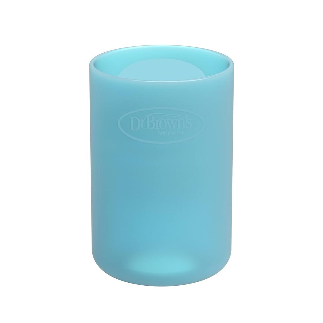 Dr. Brown's Narrow 100% Silicone Baby Bottle Sleeve, Blue, 4oz