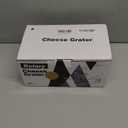 Ourokhome Rotary Cheese Grater Hand Crank, Kitchen Shredder Speed Mandolin Slicer Nut Grinder with Handle and Drum Blades for Cheese, Vegetable, Walnut, Chocolate, Potato, Carrot, 3 Blades, Dark Blue