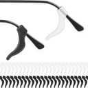 Rindion 24 Pairs Glasses Ear Grip, Silicone Ear Hooks For Glasses With Storage Box for Sports and Work