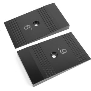 6 Degree Universal Pinion Angle Correction Shims, 3 Suspension Axle Shims for Leaf Springs and Lift Blocks (Black)
