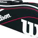 Wilson Advantage III Triple Tennis Racket Bag - Black/ White/ Red
29" x 12" x 3"