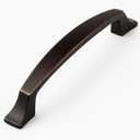 Modket Brooklyn Series Solid Traditional Classic Kitchen Cabinet Pull Handle 6-1/8" Overall Length, 5" (128mm) Hole Centers, Oil Rubbed Bronze 10 Packs