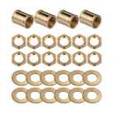 Lamp Pipe Locknut,Lamp Rod Couplings,Brass Lock Nut Fasteners for Standard 1/8 IP Threaded Pipe,Perfect for Lamp Assemlby or Repair,Lamp Tube Threaded Locknuts