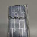 Ultra Slim Thin Denim Wallet Women RFID Blocking Credit Card Holder Bifold Long Ladies Billfold Wallet (01-Light blue)