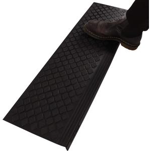 FINEHOUS Rubber Stair Treads Non-Slip Outdoor 35x10 (5-Pack) Anti-Slip Step Mat with Nosing