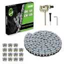 XIKOBY T8F Chain 134 Link Drive Chain Breaker Compatible with SYX Moto 50cc Dirt Bike Mototec SSR X-pro Coolster 47cc 49cc 2 Stroke Engine Pocket Rocket Pit Bike Mini ATV Quad 4 Wheeler Go Kart Parts