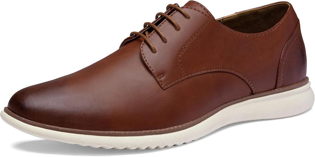 Jousen Men's Dress Shoes Brogue Formal Lace Up Oxfords Shoes (9.5, Oxblood-733)