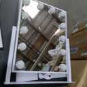 Dirket Vanity Mirror with Lights, Hollywood Lighted Makeup Mirror with 3 Color Lighting Modes and 12 Dimmable Bulbs, Detachable 5X Magnification, Smart Touch Control, 360°Rotation, White