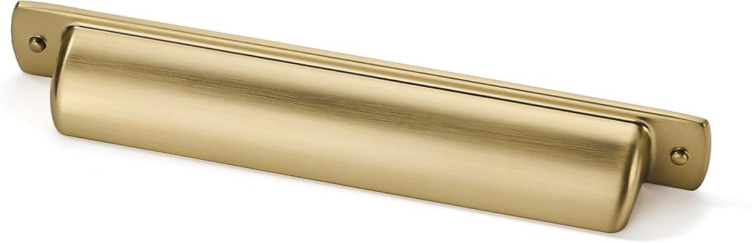 khtumeware 20 Pack 5"(128mm) Champagne Bronze Drawer Pulls Cabinet Bin Cup Pulls Kitchen Hardware Satin Brass Cabinet Handles Drawer Handles Knobs