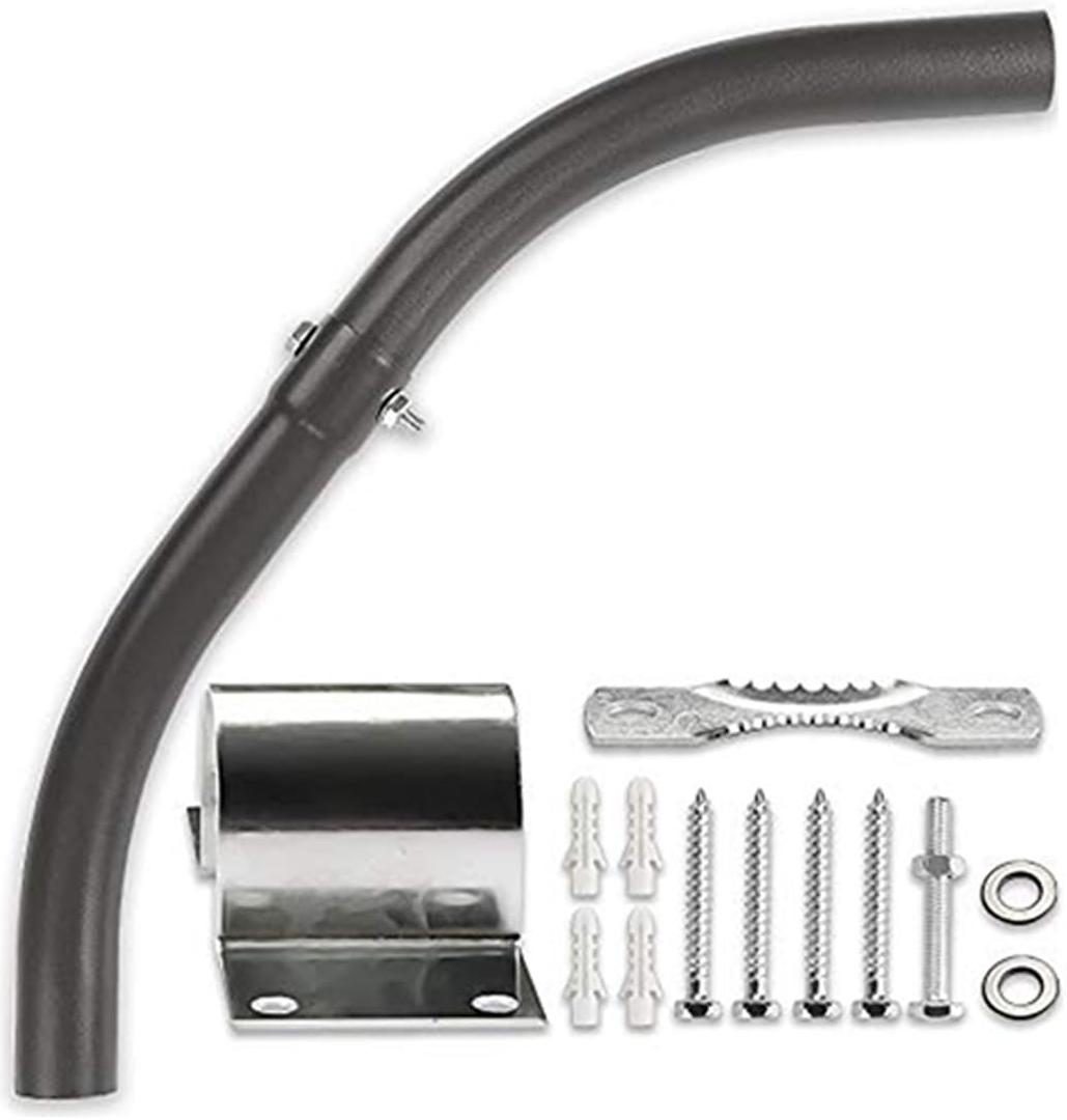 ledmo Mounting Arm for LED Barn Light Adjustable Angle Sturdy Black Aluminum Extension Mounting Pole for Dusk to Dawm Outdoor Security Area Light Yard Lighting