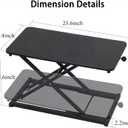 Height Adjustable Standing Desk Converter, Computer Keyboard Stand for Desktop, Keyboard Riser for Stand Up Desk Riser, Ergonomic Sit Stand Workstations for Home Office, 23.6 x 13.4 x 15.6 inches