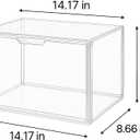 Large Clear Acrylic Display Box with Front Door Spacious Organizer Case for Collectibles, Skincare, Toys, Office Supplies, 14.178.6610.63 inches Transparent Storage Cabinet