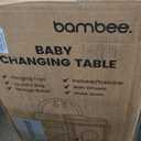 Portable Baby Changing Table with Wheels - Modern Dresser Changing Tables w/Hanging Toys, Laundry Bag, Changing Table Organizer Boxes - Folding Waterproof Baby Diaper Changing Station for Nursery (Cream and gold)