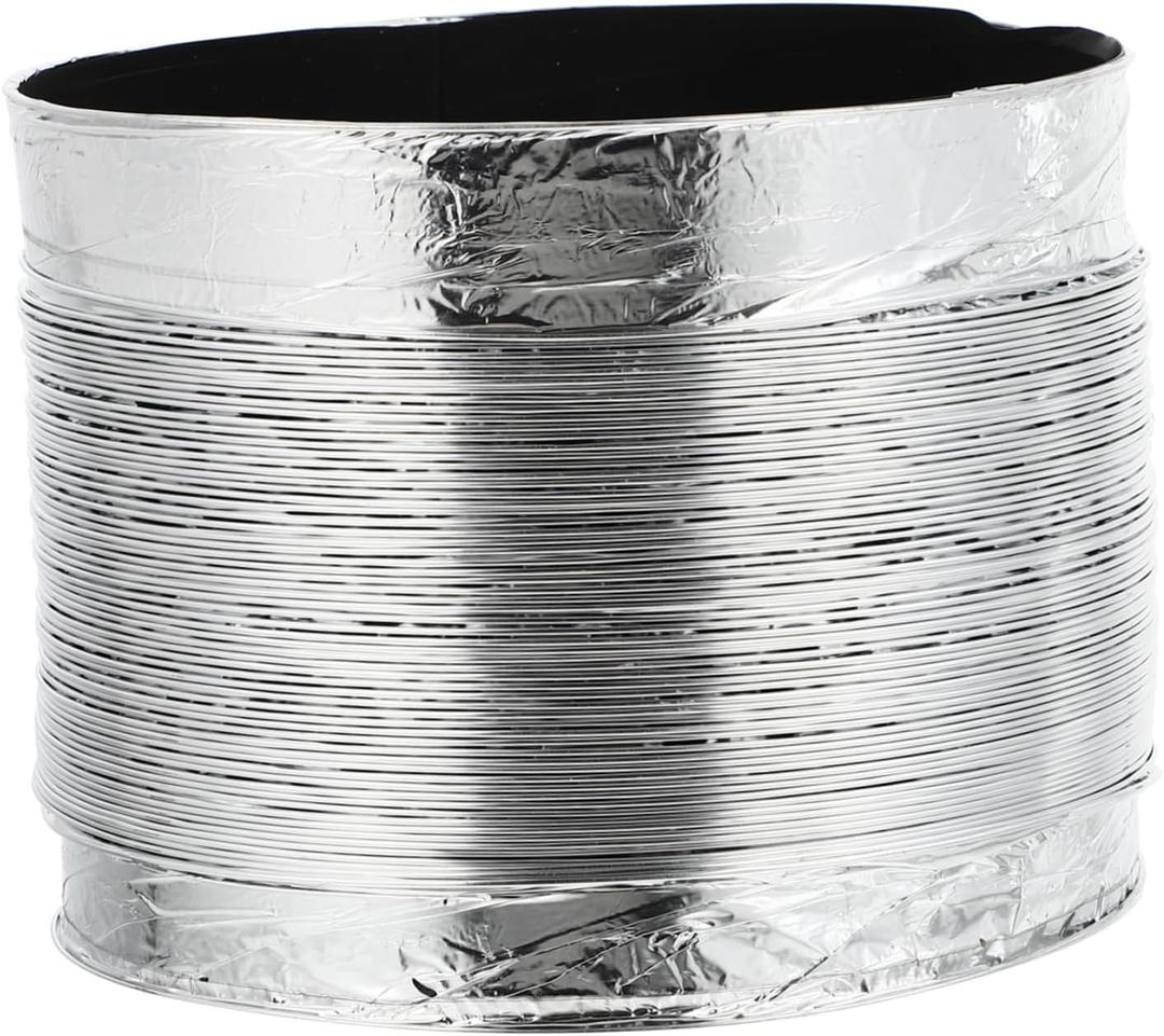 TEHAUX 1Pc Aluminum Foil Telescopic Duct Double Exhaust Air Hose for Kitchen Ventilation Practical Flexible Design for Efficient Airflow