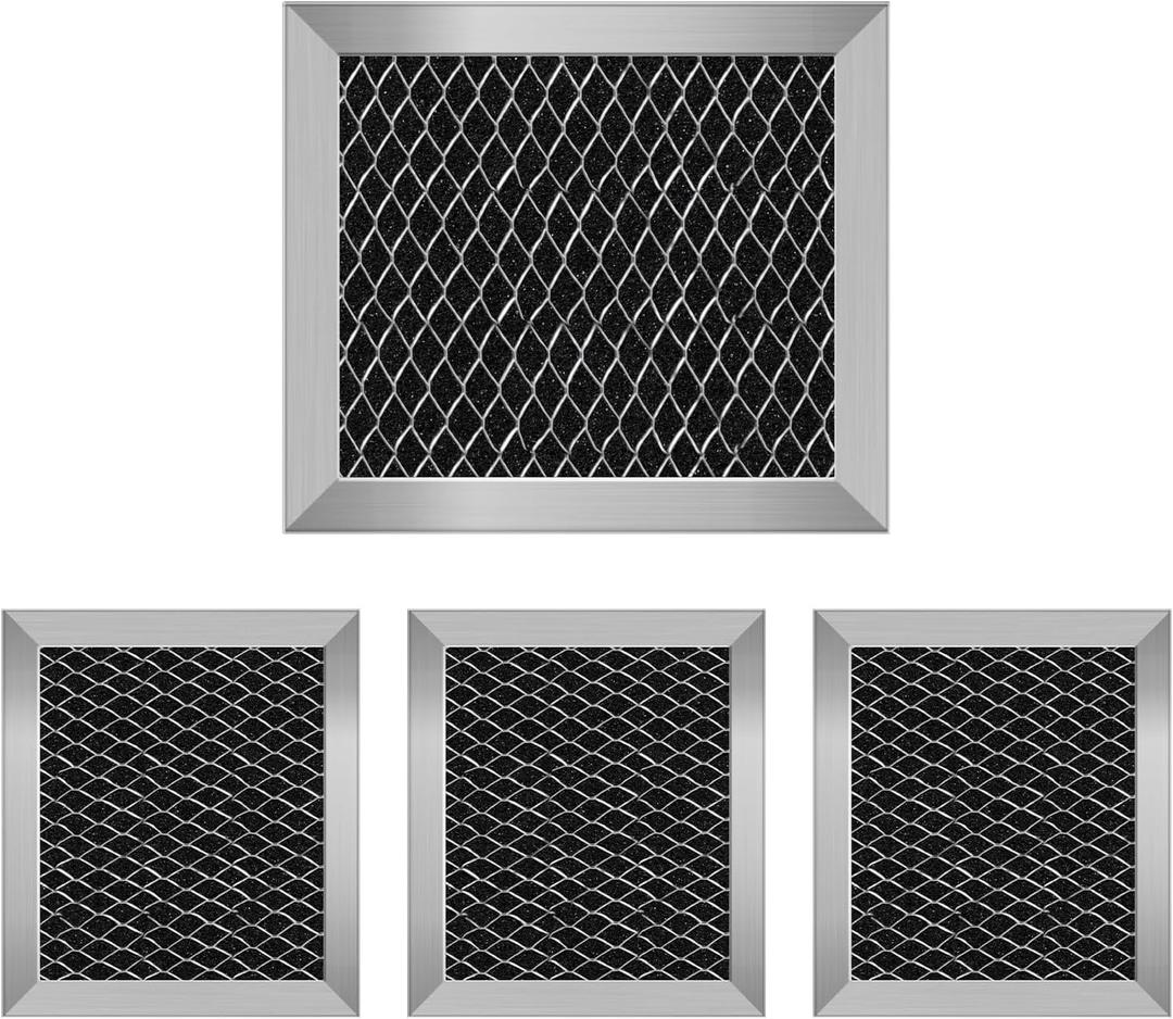 4Pcs Microwave Charcoal Filter Replacement for 8206230A, Maytag and Whirlpoo Microwave Filter Replacement 5.35" x 5.03" Air Carbon Filter