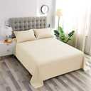 Sfoothome Two Pack Fitted Sheets Queen Size With Deep Pockets - Soft And Comfortable Microfiber - Fade Wrinkle Resistant, Beige Mattress Sheets