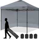 KAMPKEEPER 10x10 Pop-Up Canopy Tent, Waterproof, Portable Shade with Side Walls, Adjustable Instant Outdoor Shelter for Camping, Backyard, and Events, Grey