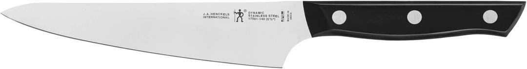 HENCKELS Dynamic Razor-Sharp 5.5-inch Compact Chef Knife, German Engineered Informed by 100+ Years of Mastery, Black/Stainless Steel