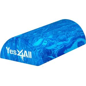 Yes4All Medium-Density EVA Foam Roller for Back - Half Back Roller for Exercise, Yoga & Pilates 12/36 inch (12-inch - Blue)