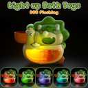 Lehoo Castle Bath Bubble Machine, Light Up Musical Bubble Bath Toys for Toddlers 1-3 Automatic Bubble Maker for Bathtub Dinosaur Toys for Bath, 15 cm x 20 cm x 18 cm